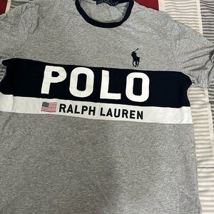 Polo Ralph Lauren Shirt M navy and grey